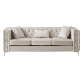 Glory Furniture Paige G827A-S Sofa, IVORY B078S00091