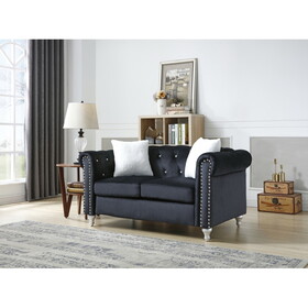 Glory Furniture Raisa G863A-L Loveseat, BLACK B078S00101