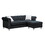 Glory Furniture Raisa G863B-SCH Sofa Chaise, BLACK B078S00103