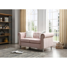 Glory Furniture Raisa G864A-L Loveseat, PINK B078S00104