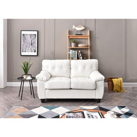 Glory Furniture Gallant G907A-L Loveseat, WHITE B078S00121