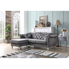 Glory Furniture Hollywood G0660B-SC Sofa Chaise, DARK GRAY B078S00126