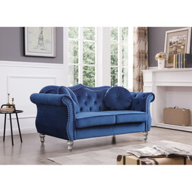 Glory Furniture Hollywood G0661A-L Loveseat, NAVY BLUE B078S00127