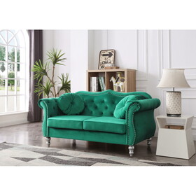 Glory Furniture Hollywood G0662A-L Loveseat, GREEN B078S00130
