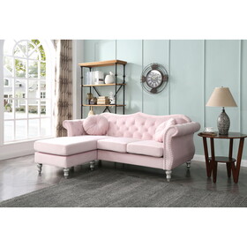 Glory Furniture Hollywood G0664B-SC Sofa Chaise, PINK B078S00137
