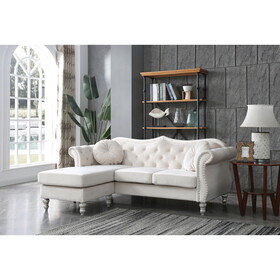 Glory Furniture Hollywood G0667B-SC Sofa Chaise, IVORY B078S00140