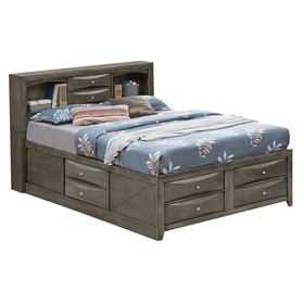 Glory Furniture Marilla G1505G-QSB3 Queen Storage Bed, Gray B078S00187