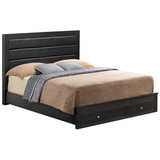 Glory Furniture Burlington G2450C-QSB Queen Storage Bed, Black B078S00255