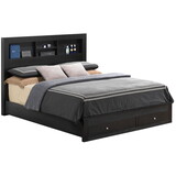 Glory Furniture Burlington G2450D-QSB2 Queen Storage Bed, Black B078S00259