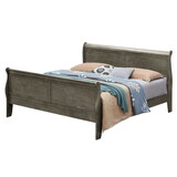 Glory Furniture Louis Phillipe G3105A-KB King Bed, Gray B078S00293
