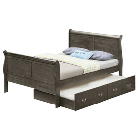 Glory Furniture Louis Phillipe G3105G-FTB Full Trundle Bed, Gray B078S00312