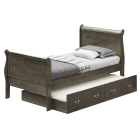 Glory Furniture Louis Phillipe G3105G-TTB Twin Storage Bed, Gray B078S00313