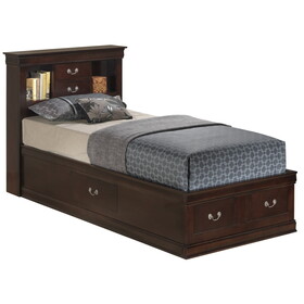 Glory Furniture Louis Phillipe G3125B-TSB Twin Storage Bed, Cappuccino B078S00321