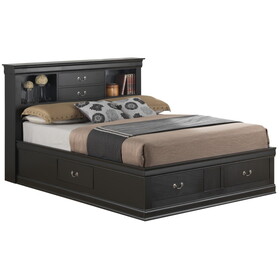Glory Furniture Louis Phillipe G3150B-FSB Full Storage bed, Black B078S00340