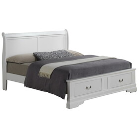 Glory Furniture Louis Phillipe G3190D-QSB2 Queen Storage Bed, White B078S00380