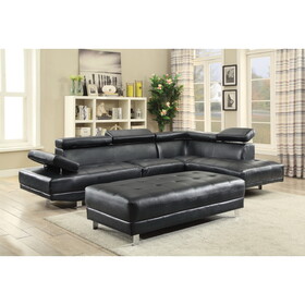 Glory Furniture Riveredge G448-SC Sectional ( 2 Boxes), BLACK B078S00400