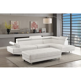 Glory Furniture Riveredge G449-SC Sectional ( 2 Boxes), WHITE B078S00401