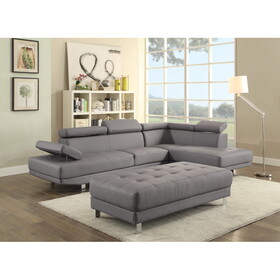 Glory Furniture Riveredge G452-SC Sectional ( 2 Boxes), GRAY B078S00402