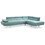 Glory Furniture Riveredge G453-SC Sectional ( 2 Boxes), TEAL B078S00403