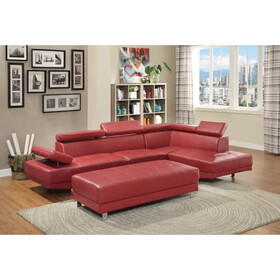 Glory Furniture Riveredge G456-SC Sectional ( 2 Boxes), RED B078S00406