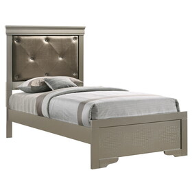 Glory Furniture Lorana G6500B-TB2 Twin Bed, Silver Champagne B078S00443