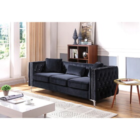 Paige G828A-S Sofa, BLACK B078S00470