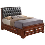 Glory Furniture LaVita G8850E-KB5 King Storage Bed, Oak B078S00494