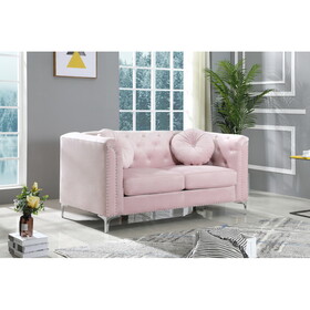 Glory Furniture Pompano G894A-L Loveseat ( 2 Boxes ), PINK B078S00509