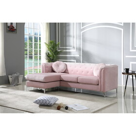 Glory Furniture Pompano G894B-SC Sofa Chaise ( 3 Boxes ), PINK B078S00511