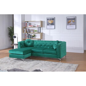 Glory Furniture Pompano G895B-SC Sofa Chaise ( 3 Boxes ), GREEN B078S00514