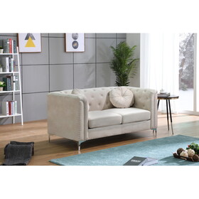Glory Furniture Pompano G898A-L Loveseat ( 2 Boxes ), IVORY B078S00515