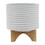 10" TEXTURED PLANTER w/ STAND, WHITE B079106859