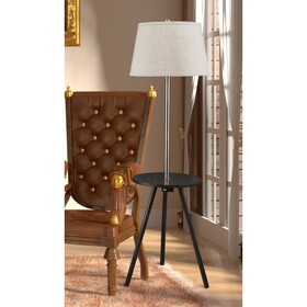 57" Round Sofa Side Table w/ Lamp and Power Station (1.56/9.9) B080107020