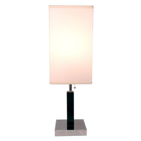 26"H Brown Square Wooden Table Lamp (1Pc/Ctn) (0.92/5.55) B080107021