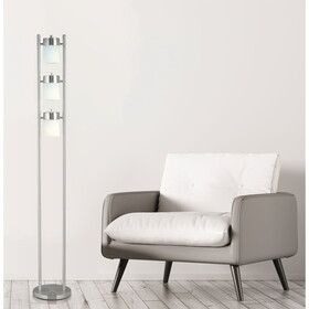 65"H 3-WHITE-HEAD WITH TWO WAY ADJUSTABLE FLOOR LAMP (1 PC/CTN/ 1.10 Cu ft/12.32 G.W. lbs) B080107023
