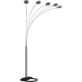 84"H Silver 5-Head Cap Style Floor Lamp (1Pc/Ctn) (2.24/33.97) B080107040