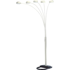 84"H White 5-Head Cap Style Floor Lamp (1Pc/Ctn) (2.24/33.97) B080107041