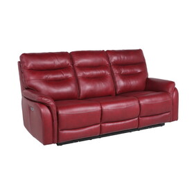 Top-Grain Leather Motion Set: Decadent Comfort, Contemporary Style, Wine or Coffee Color, Reclining with USB Control Panel B081109530