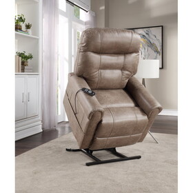 Classic Rolled Arm Power Lift-Chair Recliner - Heat, Adjustable Massage - Plush Seating, High-Grade Polyester Fabric B081109540