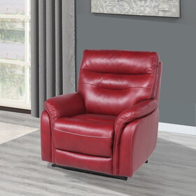 Top-Grain Leather Motion Recliner - Contemporary Style, Control Panel - USB Charging, Home Button - Wine or Coffee Color B081109550