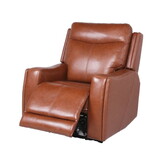 Contemporary Leather Recliner - Top-Grain Seating, Power Headrest, Power Footrest, USB Charging B081109563