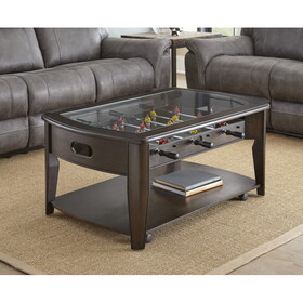 Foosball Cocktail Table - Tempered Glass Insert, Locking Casters, Fully Operational Game - Fun Addition to Game or Living Room B081110023