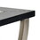 Transitional Style Statement End Table - Dramatic Stainless Steel Legs, Antiqued Mirror Top Insert - Classic with a Modern Twist B081110028