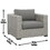 Outdoor Lounge Chair - Chic Design, High-Quality Materials - Deep Cushions, Removable for Easy Storage - Relaxation in Style and Comfort B081110052