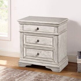 Highland Park - Nightstand with USB - Cathedral White B081P156916