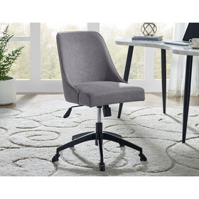 Kinsley - Swivel Upholstered Desk Chair - Dark Gray B081P157105
