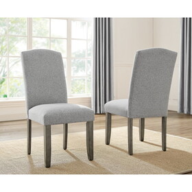 Emily - Dining Side Chair (Set of 2) - Dark Gray B081P157145