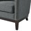 Roswell - Linen Wingback Chair - Dark Gray
