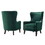 Rosco - Velvet Wingback Chair - Emerald