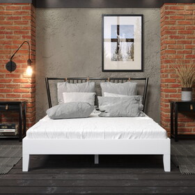 Nix - Full Platform Bed - White B081P157238